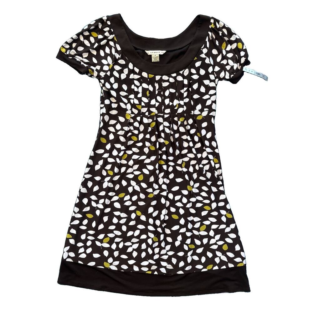 NWT AA STUDIO Size 6 Mod Mini A Line 60s Dress Classic Workwear MSRP $49